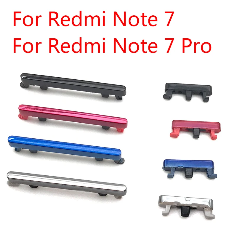 New Side Volume Button + Power ON / OFF Buttton Key Set For Redmi Note 7 Pro Replacement Parts