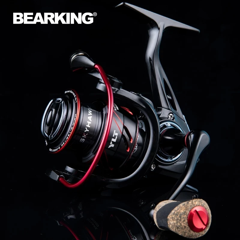 

BEARKING 198g Ultra-light Spinning Fishing Reel 9+1BB Shallow Spool Long Casting Sea Fishing Pike Bass Wheel Water Resistance