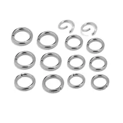 200pcs Stainless Steel Open Jump Rings Connectors for Jewelry Making 3.5/4/5/6/7/8/9/10
