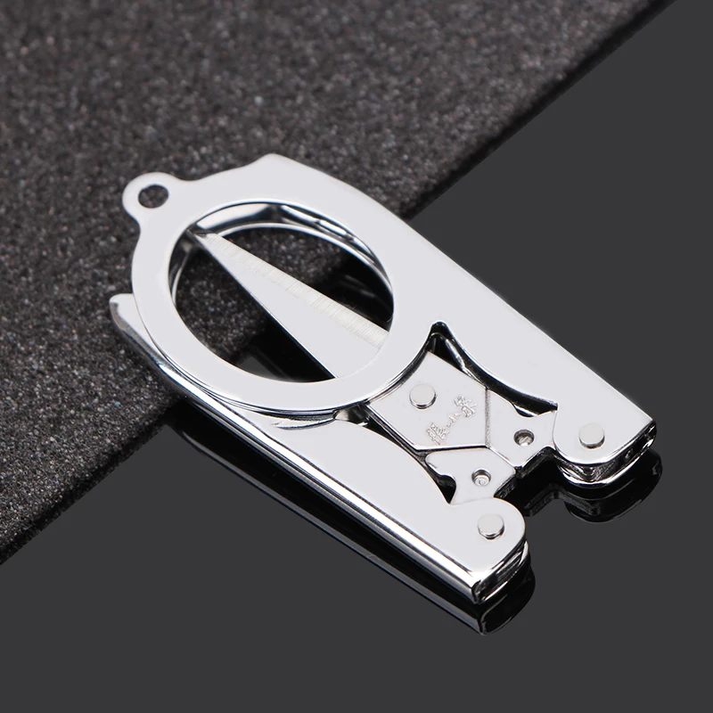 Multifuction Portable Small Folding Stainless Steel Trip Scissors Pocket Cutter For Travel Crafts Emergency Home Supplies