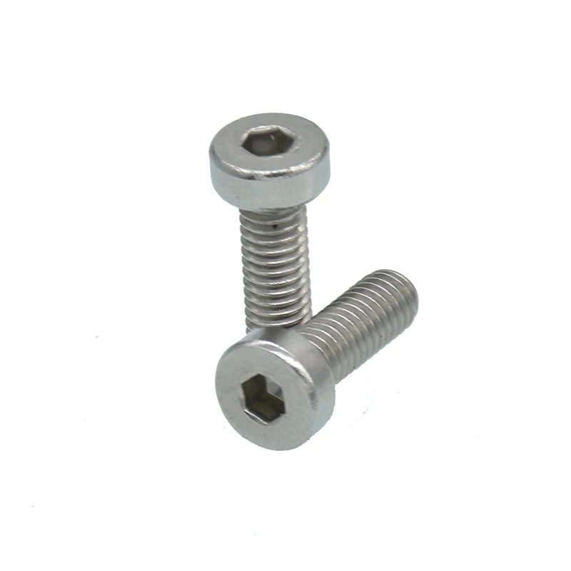 Tornillos de máquina de acero inoxidable 304, M3, M4, M5, M6, M8, M10, DIN7984, enchufe hexagonal, tapa de cabeza delgada, modelo de tornillo de bricolaje automático