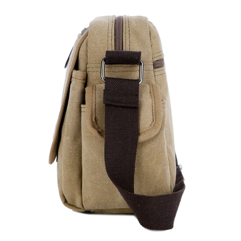 Tide-bolso de hombro diagonal para hombre, bolsa de lona multifuncional de gran capacidad, moda retro, Joker tide