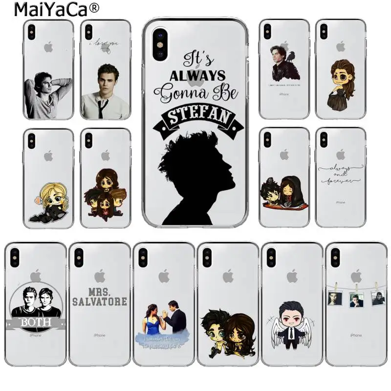 MaiYaCa The Vampire Diaries Stefan Damon Salvatore Phone Case for iphone 12 pro max SE 2020 11 pro XS 8 7 6 6S Plus X 5 5S SE XR