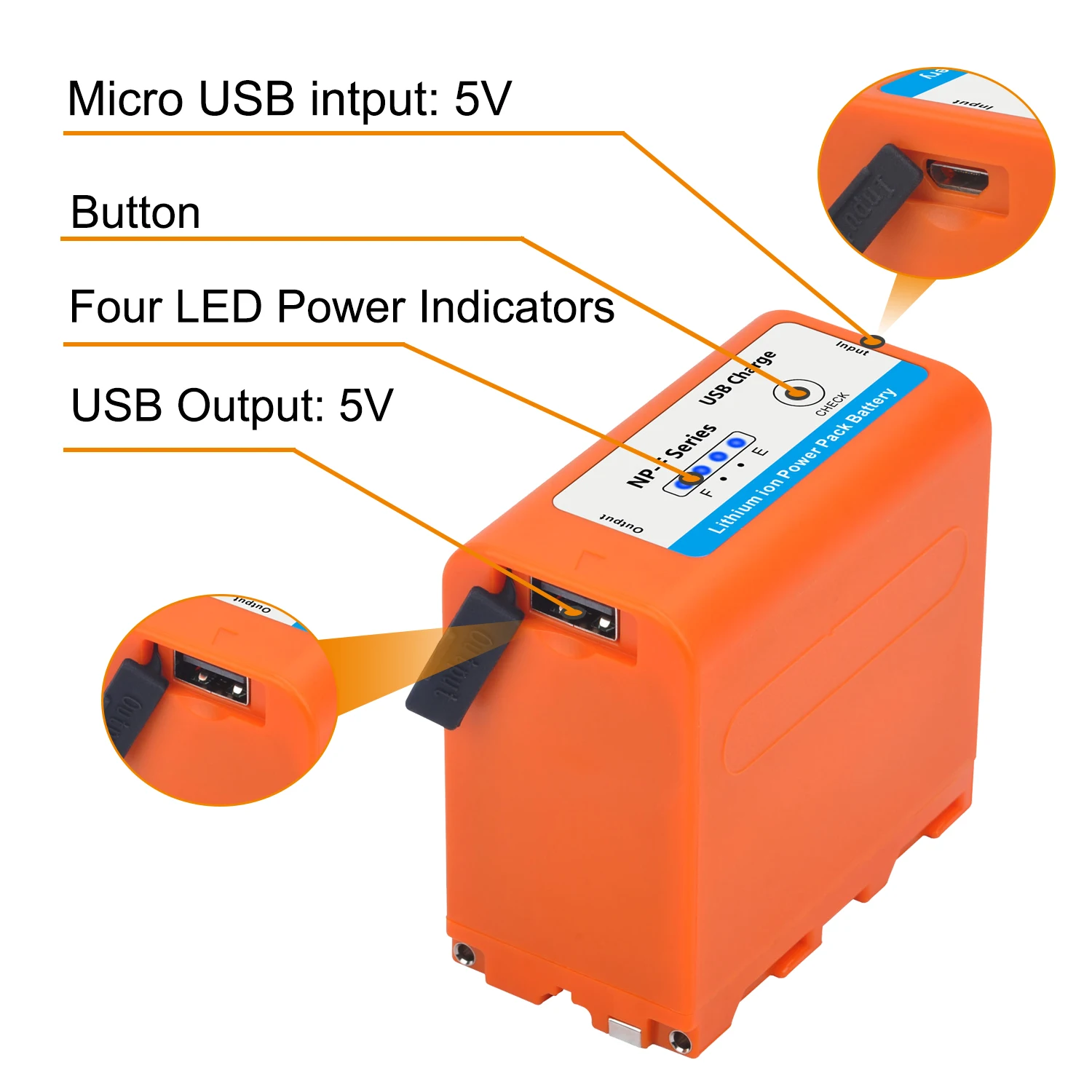 7800mAh USB NPF970 NP-F970 Battery for Sony NP F970 F960 DCR-VX2100 DSR-PD150 MC1500C YN LED Video Light