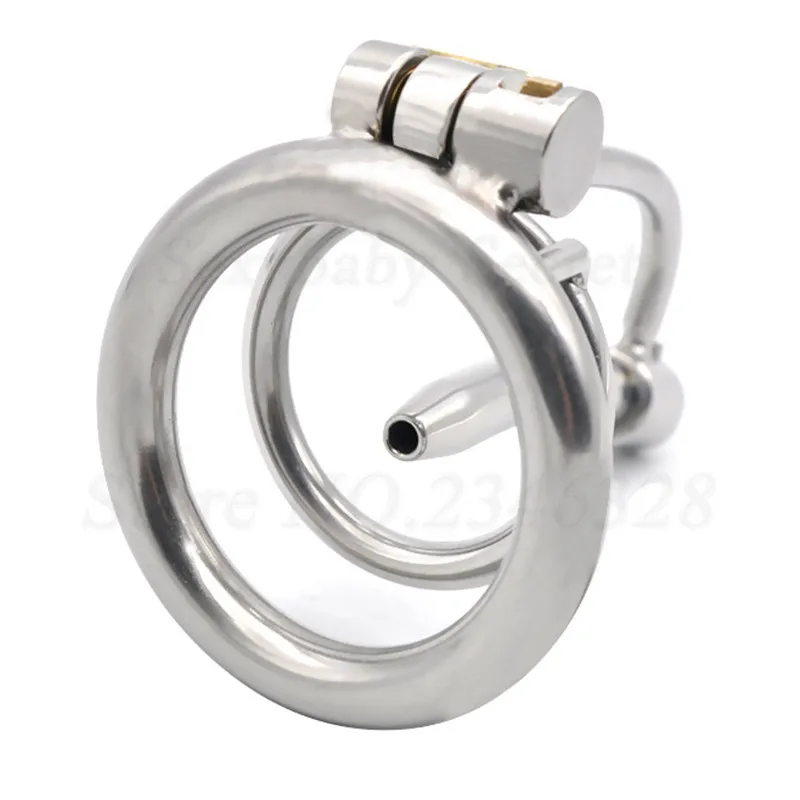 Stainless Steel Male Chastity Device,Detachable Cock Cage with Catheter,Penis Rings,Penis Plug,Sex Toys For Man