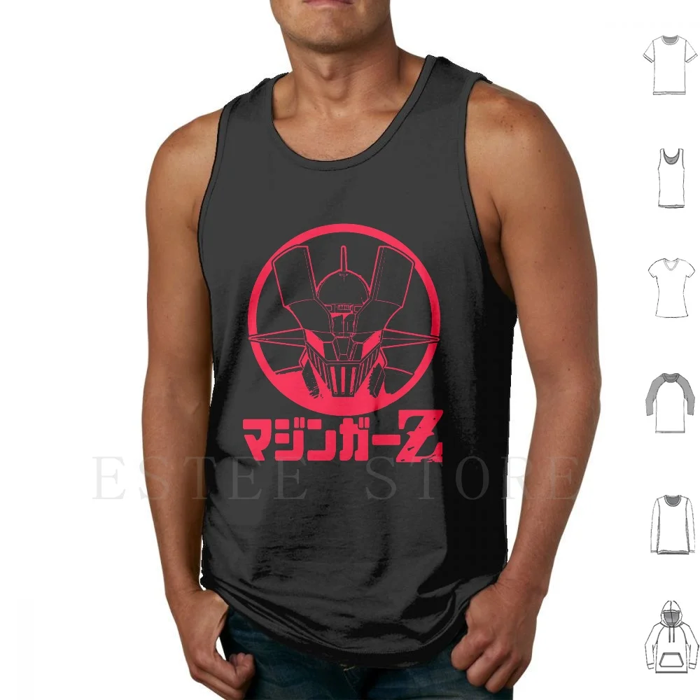 Tank Tops Vest Sleeveless Z Super Robot Mecha Manga Anime Giant Fist Android Koji Kabuto