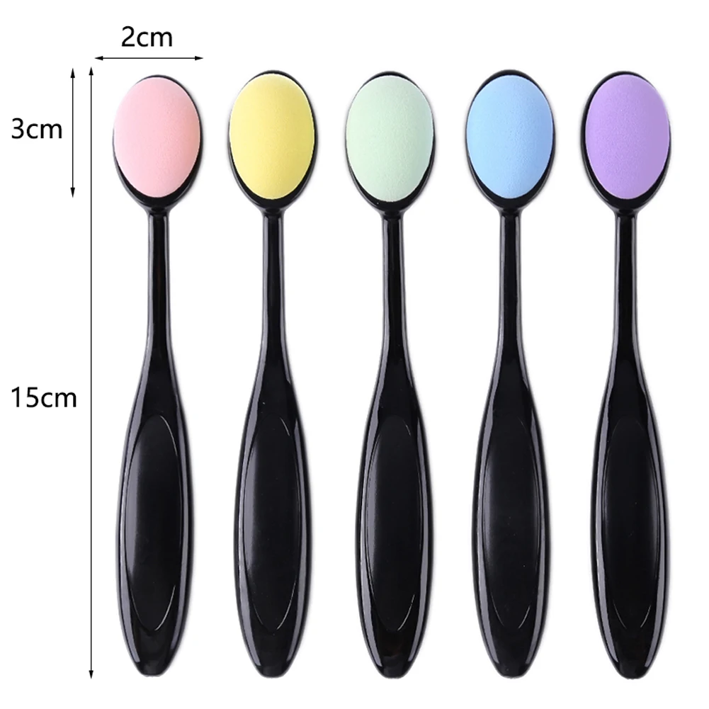 5pcs/set Colorful Smooth Sponge Blending Brushes Drawing Painting Brushes Flat Kit Blending Ink Tools for DIY Scrapbooking Card