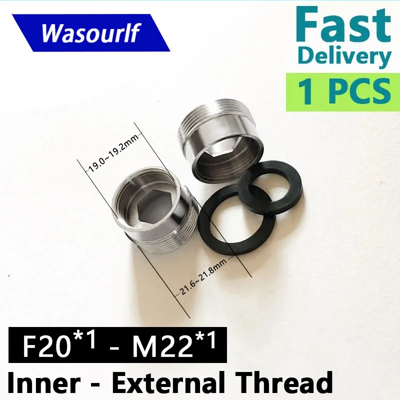 WASOURLF 1PCS Male Thread Transfer M20 M22 Female Connector Outer Adapter Shower Bathroom Kitchen Brass Faucet Accessories Tap