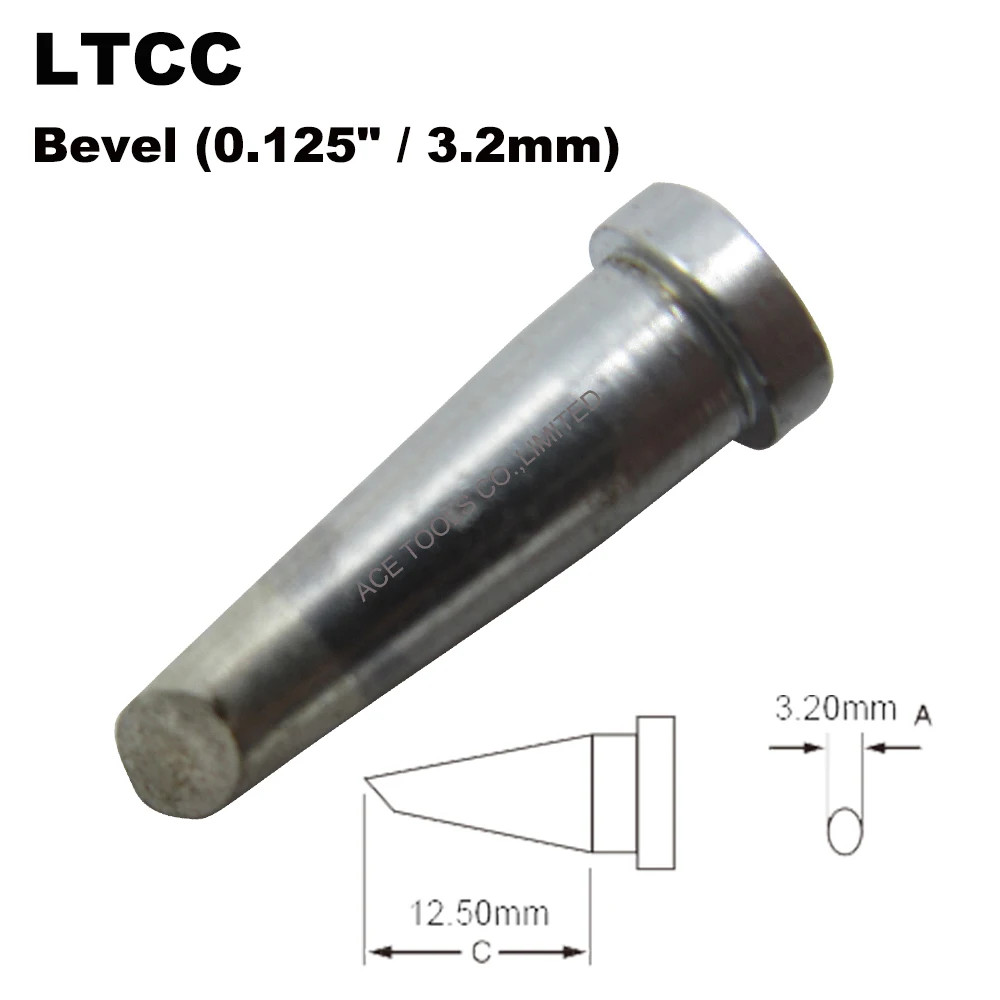 

5 PCS LTCC Bevel 3.2mm Soldering Tip Replace for WELLER WP80 WSP80 WSFP8 WD1000 WD2000 WSD81 WS81 WSF81D8 Handle Iron Bit