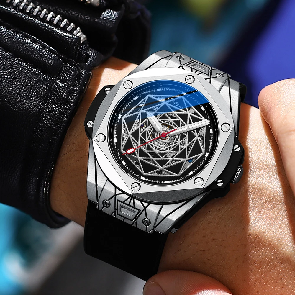 Imagem -02 - Chenxi para Homens Jovens Relógio de Negócios Automático Marca Luxo Moda Couro à Prova Impermeável Água Mecânica Tourbillon Relógio Pulso dos Homens Relógios