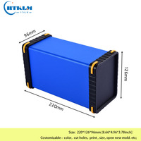 Aluminum Junction Box DIY Electronic Aluminum Project Box Instrument Enclosure Housing Power Enclosure 220*126*96mm