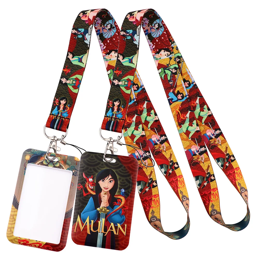 LT1295 Mulan Lanyard For Keys Chain ID Card Cover Pass student Mobile Phone USB Badge Holder Key Ring Neck Straps Accessories