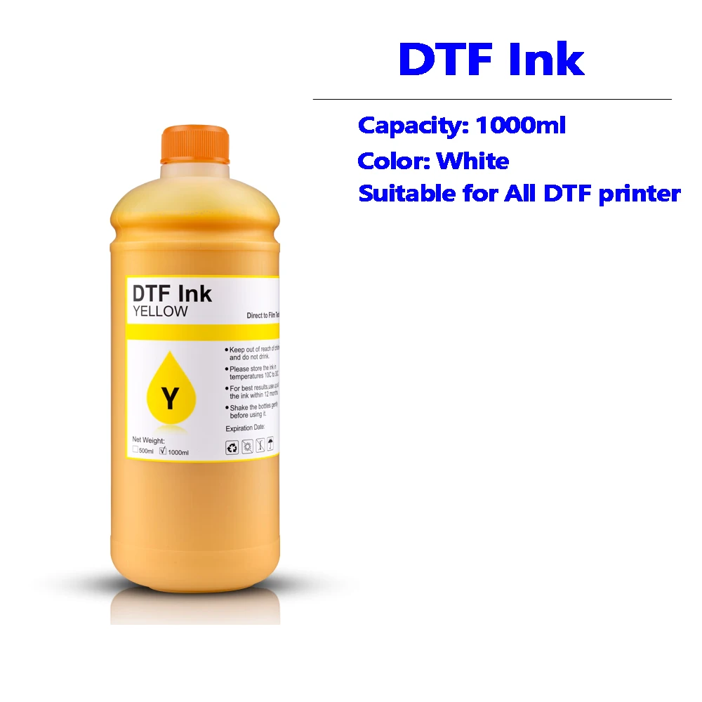 Imagem -06 - Tinta de Transferência para Dtf 1000ml Peças Peças Brancas para Dtf Película de Transferência Direta para Dtf Impressão de Filme Pet L1800