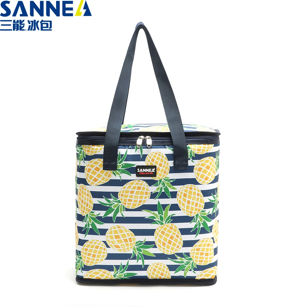 

SANNE 16L Cooler Bag Big Capacity Waterproof Polyester Insulated Thermal Bag Thicken Foldable Fresh Picnic Lunch Bags for Food