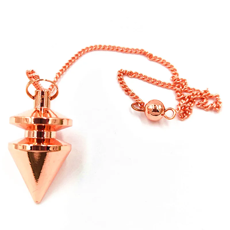 Ya.x Metal Divination Pendulum for Biolocation Fortune Telling Gyro Pendule Spirituel Reiki Charms Cone Brass Pendant Chakra