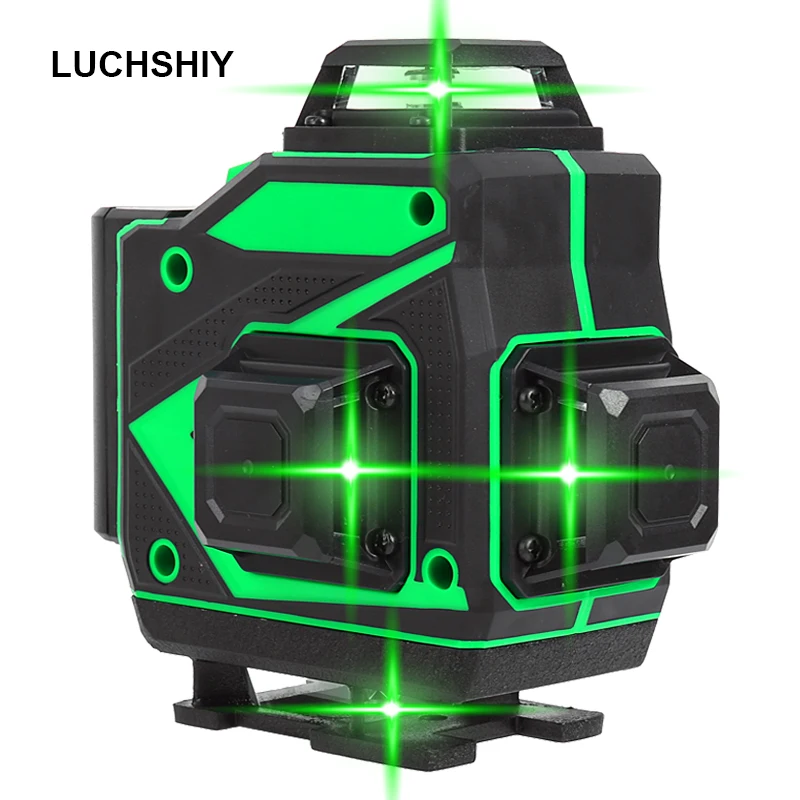 Nivel Laser Level 16/12 Lines 4D Self-Leveling 360 Wireless Remote High Power Green Laser Level Horizontal and Vertical Cross