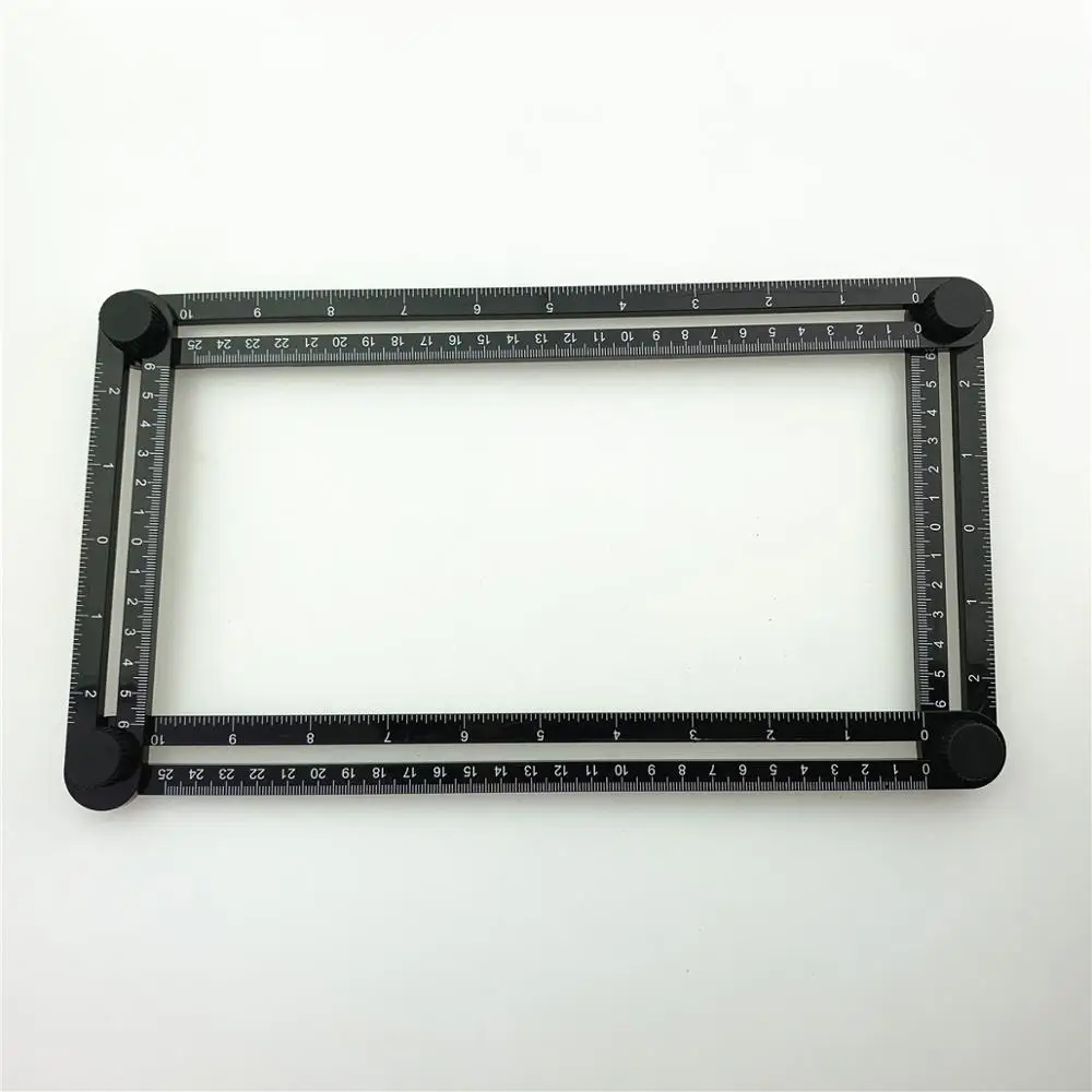Règle pliante à quatre côtés, Transformation polygonale multifonctionnelle et positionnement polyvalent des carreaux pour le travail du bois