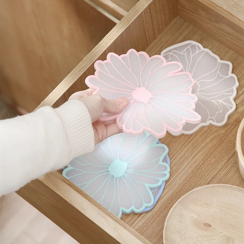 Floral Silicone Tablemat Flower Kitchen Dining Table Decor Heat Insulation Mat Pad Cup Holder Coaster Bowl Placemat Pannenlap