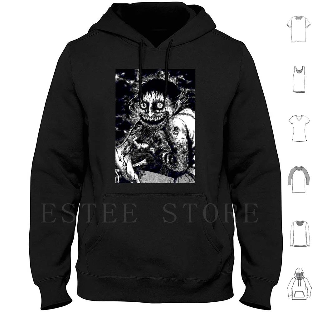 Junji Ito Hoodies Junji Ito Vintage Shintaro Kago Suehiro Maruo Horror Japan Anime Junji Ito Ito Paranoia Japanese