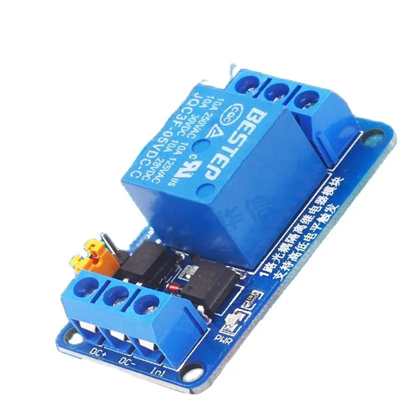 Bestep 1-way módulo de relé eletromagnético com isolamento duplo optoacoplador alto e baixo nível gatilho 3.3v5v12v24v