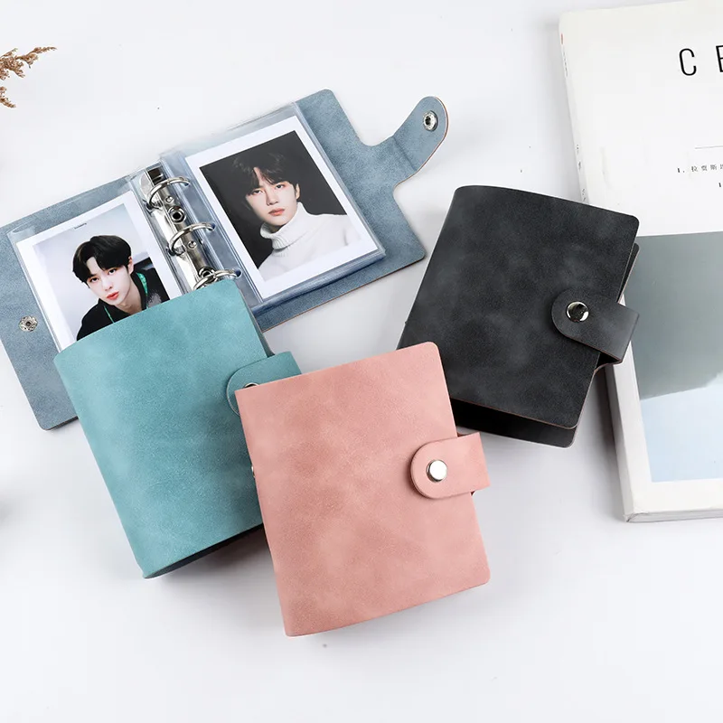 Leather Mini 10 Pcs inner page Instax Album Pure Color Photo Album for Stickers Photocard Name Card 7s 8 25 50s Mini Photo Album