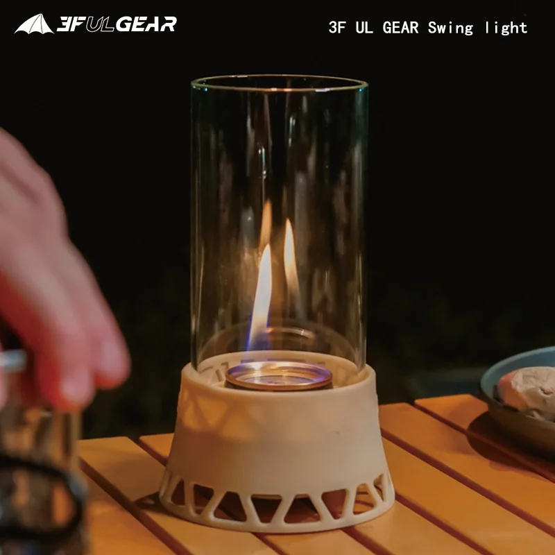 

3F UL GEAR Swing Light Portable Outdoor Camping Light With Glass Lampshade Aluminum Alloy Shell