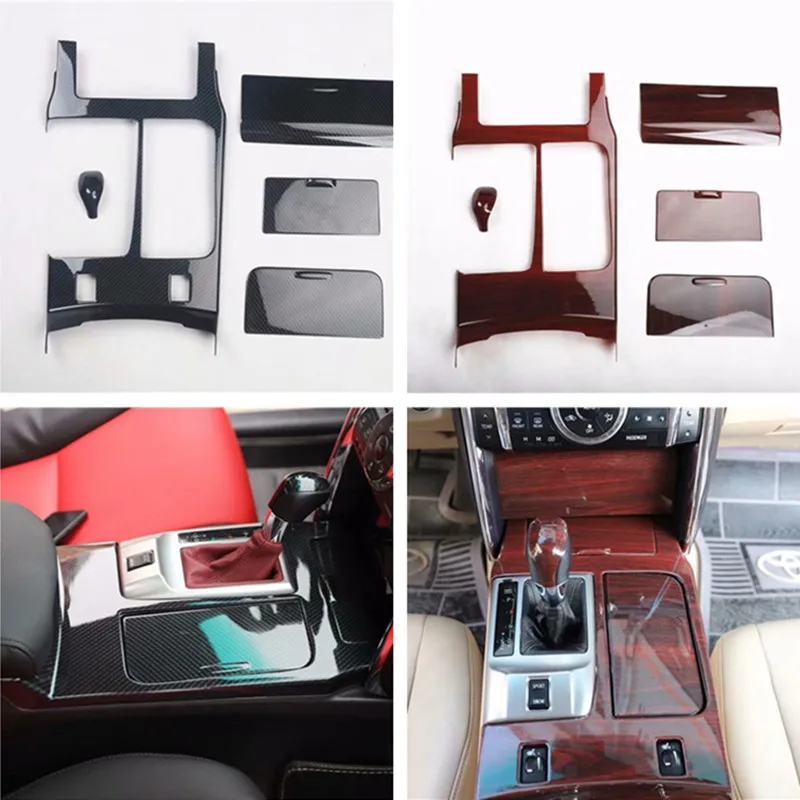 

Free Shipping 5pcs/lot ABS Carbon fiber grain Central control panel decoration cover for 2010-2016 Toyota REIZ