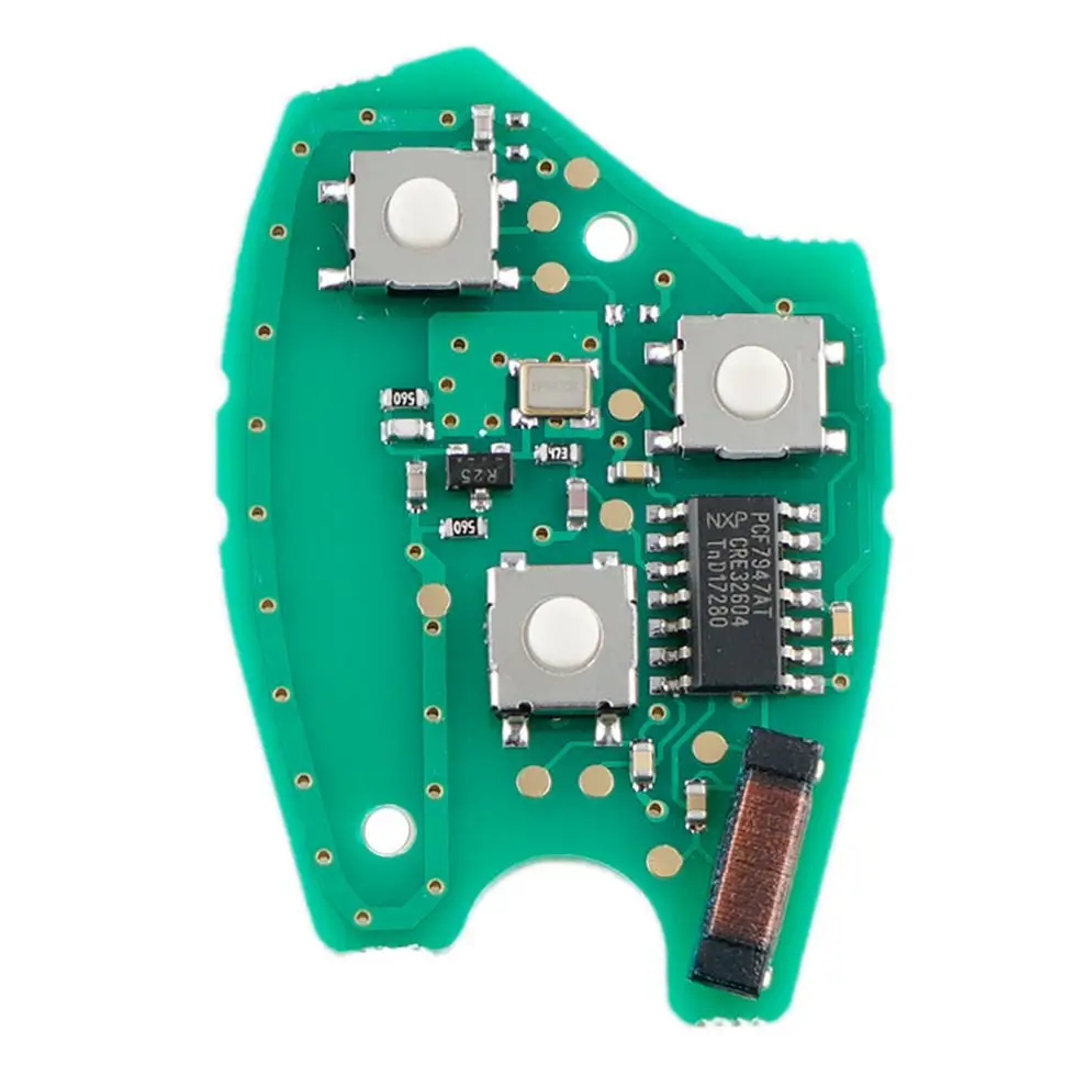 Clé télécommande à 2 ou 3 boutons, 433Mhz, avec puce PCF7947 et lame VA2, pour Renault / Clio / Scenic / Kangoo / Megane