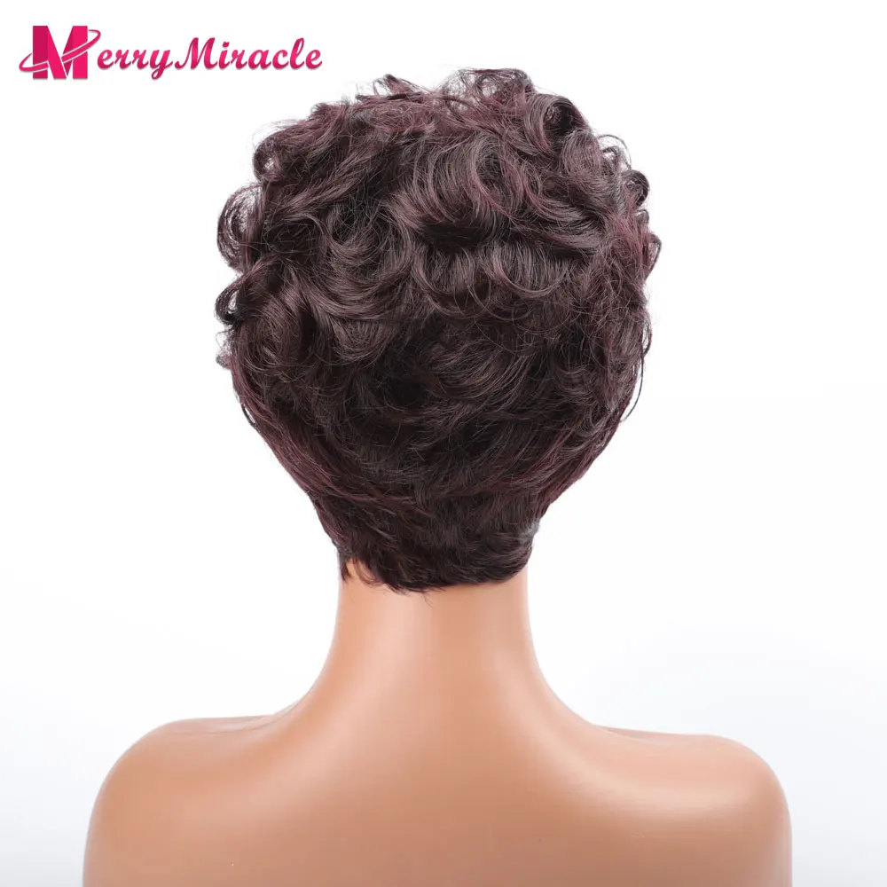 Perruques Afro synthétiques courtes pour femmes noires, perruques Afro courtes, noires, brunes, blondes, gingembre, rouge, blanches, ondulées