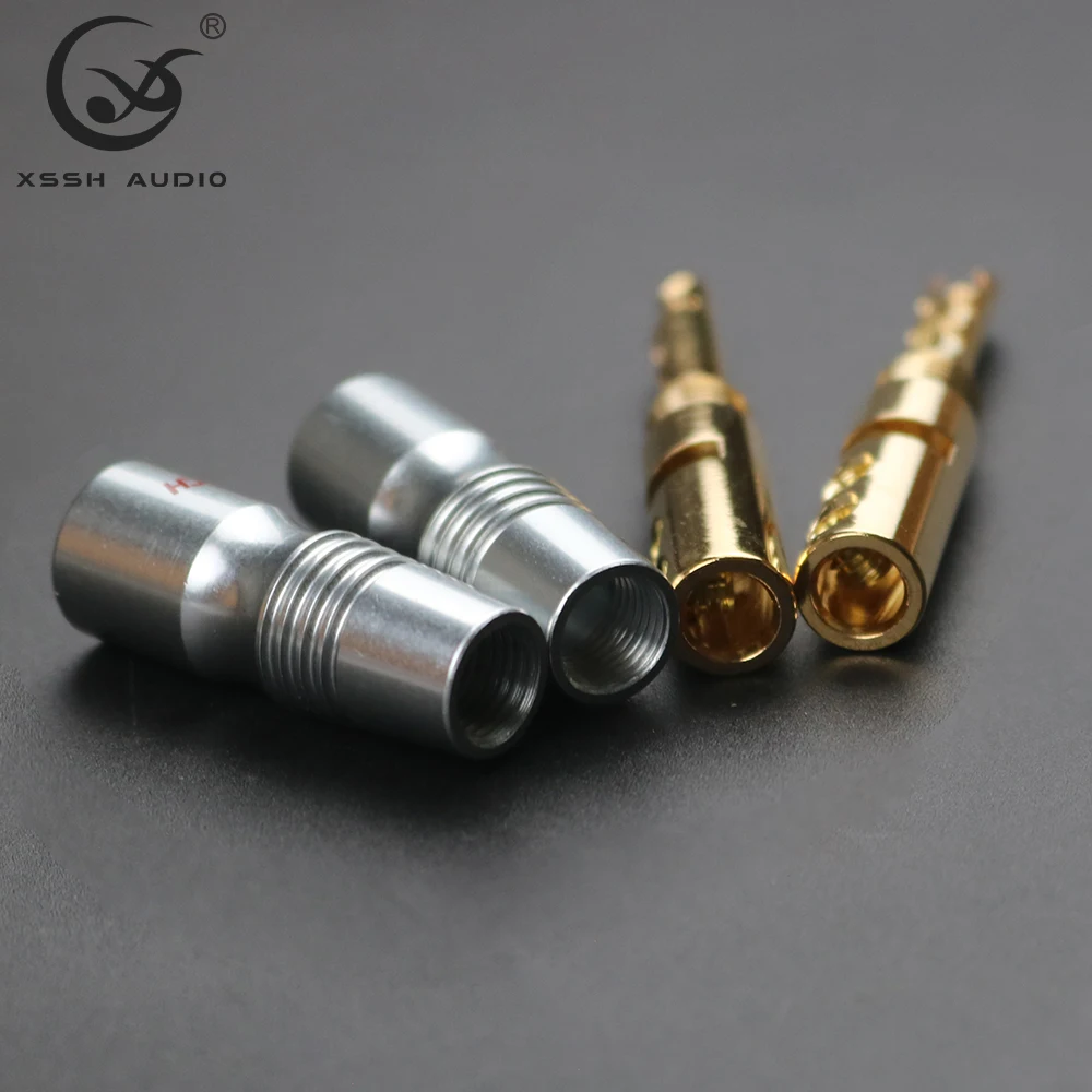 8 Chiếc Chuối Cắm YIVO XSSH OEM ODM Tự Làm Bằng Đồng Mạ Vàng Phosphor Bronze 24K Video Âm Thanh Loại Bắt Vít loa Phích Cắm Kết Nối Jack Cắm