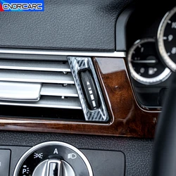 Car Styling Front Air Vent Outlet Trim Frame Carbon Fiber Black Color Cover Stickers For Mercedes Benz E Class W212 2009-2011