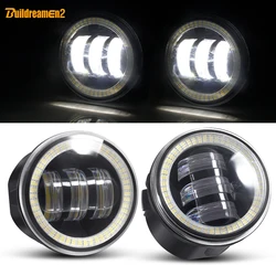 2 X LED Angel Eye Fog Light For Nissan Tiida X-Trail Patrol Versa Evalia NV200 Lafesta Car Lens DRL Fog Daytime Lamp 30W H11 12V
