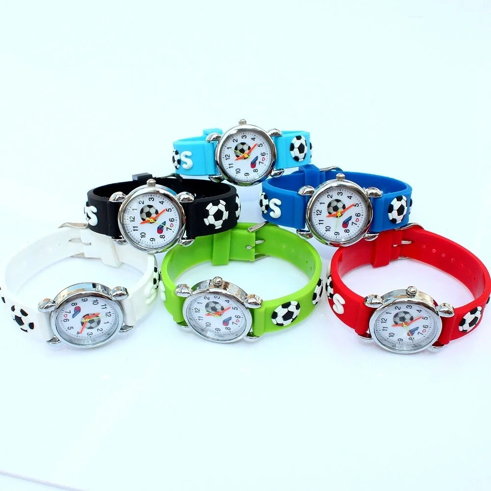 Часы Детские кварцевые с силиконовым ремешком, 10 шт./лот, Смешанные 3D часы для мальчиков и девочек, Мультяшные наручные часы в подарок