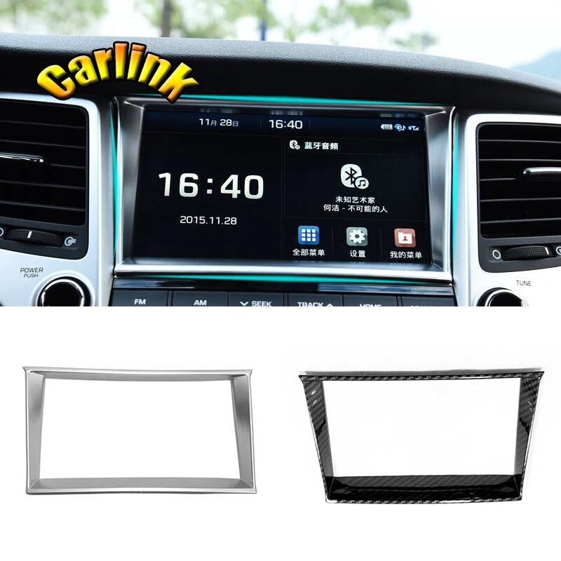 

For Hyundai Tucson 3rd 2016 2017 2018 ABS plastic Control Navigation Decorative Frame Cover Trim Car Styling Accessories 1pcs