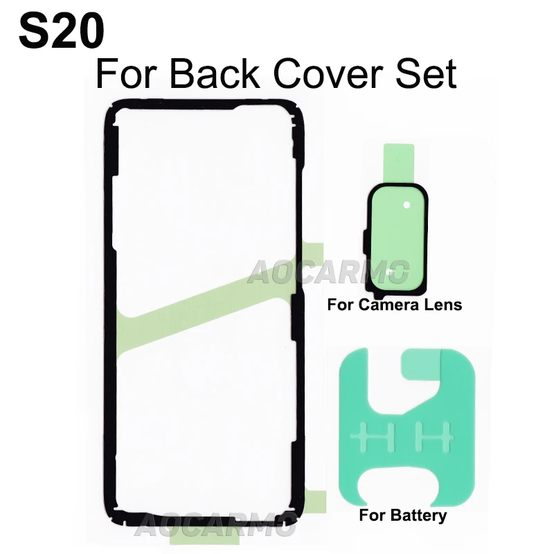 Aocarmo For Samsung Galaxy S20 Full Set Adhesive LCD Screen Tape Back Battery Cover Frame Camera Lens Waterproof Sticker Glue