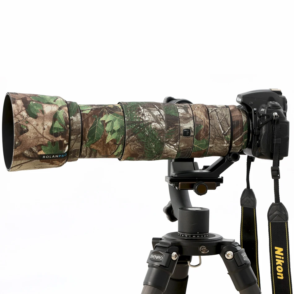 Imagem -02 - Rolanpro-lens Camouflage Rain Cover Lens Protective Case Nylon Impermeável Lens Coat Nikon Af-s 200500 mm f 5.6e ed vr