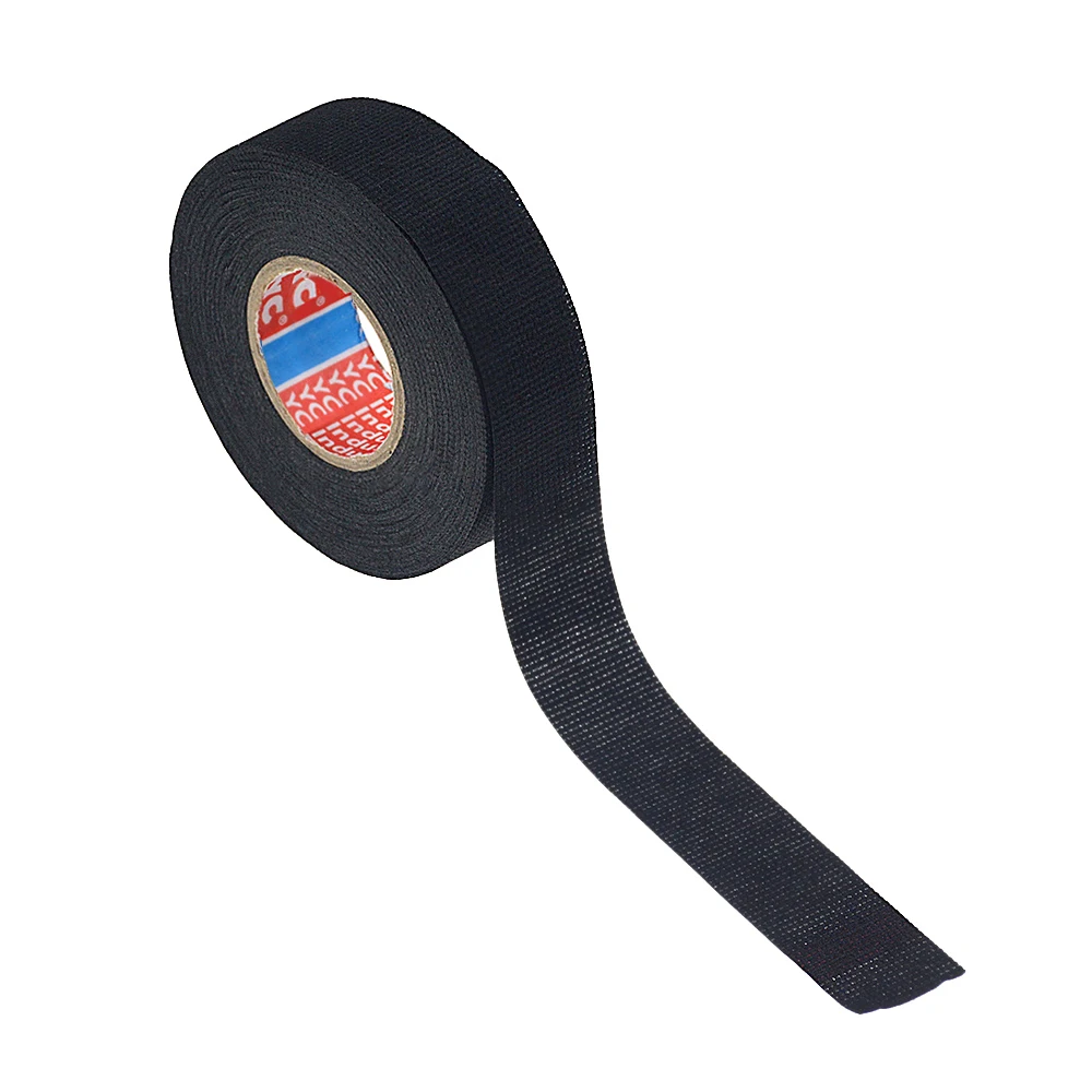 Cinta adhesiva de tela para arnés de cables, cinta de terciopelo para cableado de coche, ancho de telar 9 / 15/ 19/ 25/ 32mm, 15m, novedad