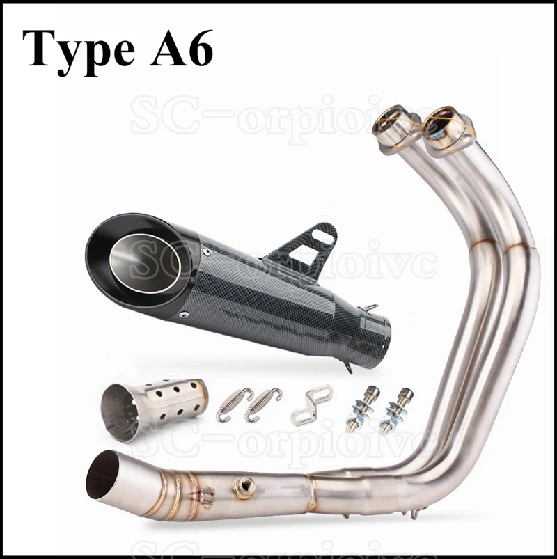 Voor Yamaha MT-07 FZ-07 Motorcross Uitlaat Voor Pijp Motorfiets Uitlaat Systeem Gemodificeerde Escape Moto Racing Yzf MT07 FZ07 Tracer