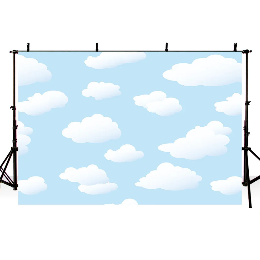 

White Cloud Blue Sky Baby Newborn Children Portrait Photography Backgrounds Custom Photographic Backdrops Photo Studio