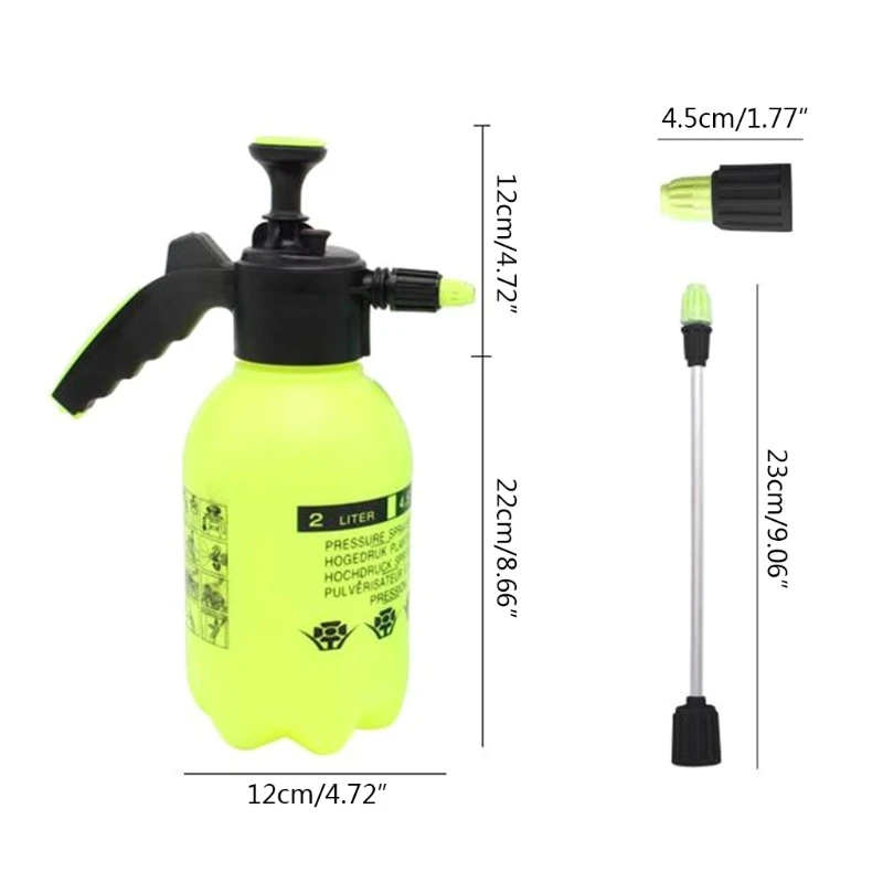 2024 New Pump Snow Watering Sprayer Hand Pressure Nozzle 2L Watering Can with Long Rod High Pressure Window Cleaning Car Wash