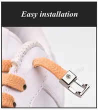 Elastic No-Tie Cross Buckle Shoelaces #4