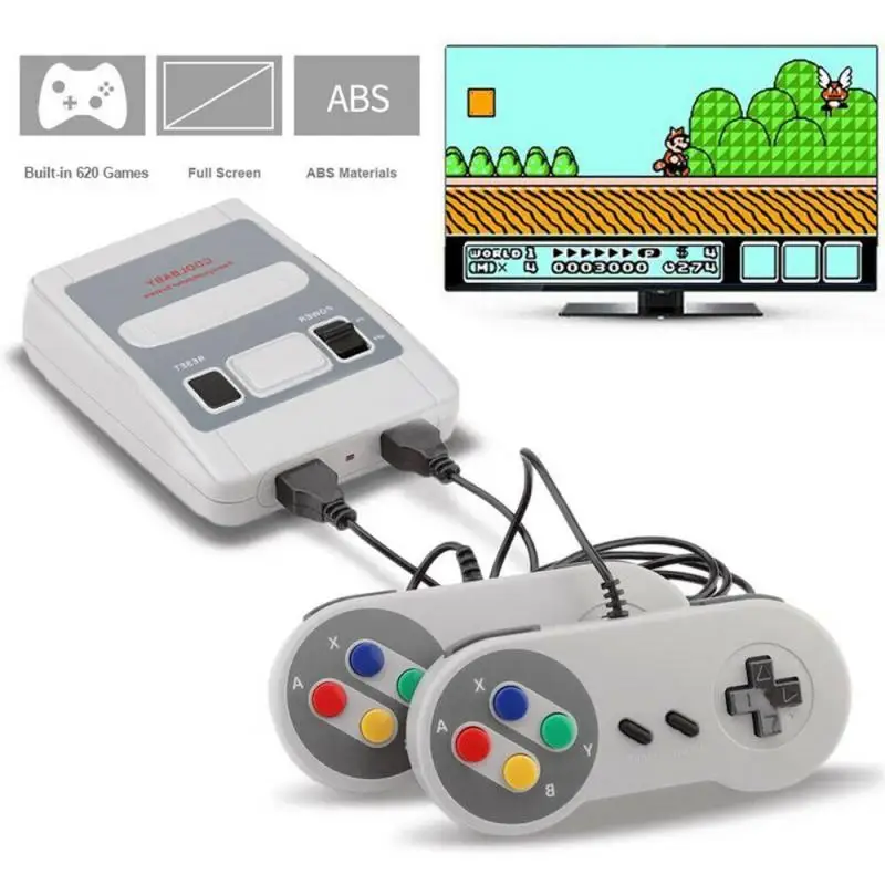 Retro Portable Mini Handheld Video Game Console 8-Bit Game Player Built-in 620 Games For Super +2 Controller