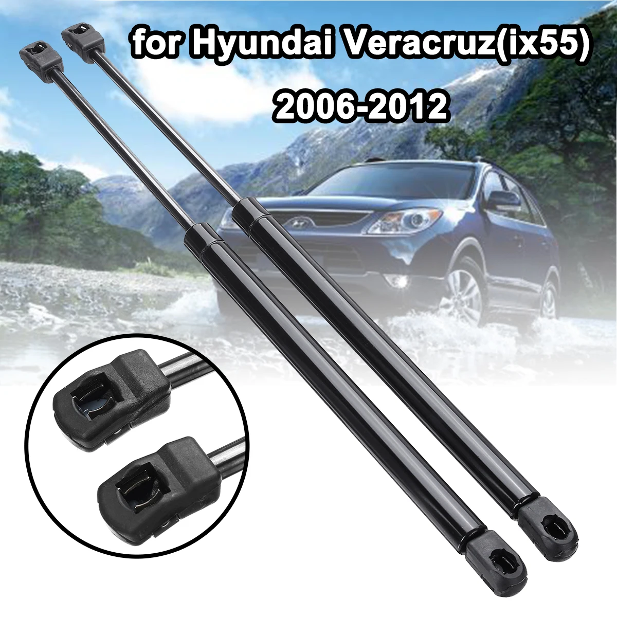 2x Car Front Bonnet Hood Modify Gas Struts Lift Support Shock Damper Bars For Hyundai Veracruz ix55 2006-2012 Car Accessories