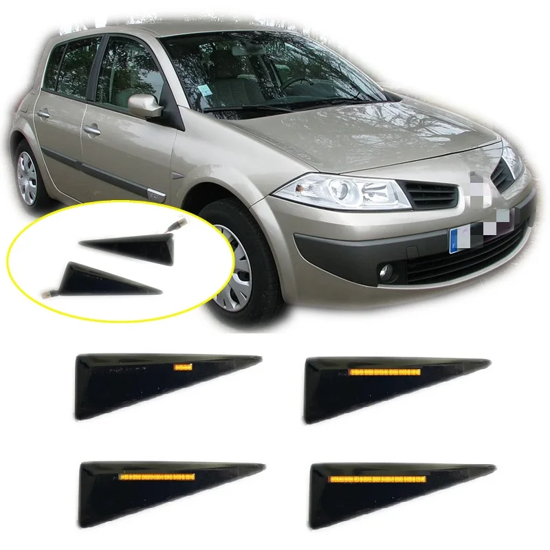 for Renault Megane II BM CM LM KM 2002 2003 2004 2005 2006 2007 2008 Dynamic LED Indicator Side Marker Signal Light Accessories