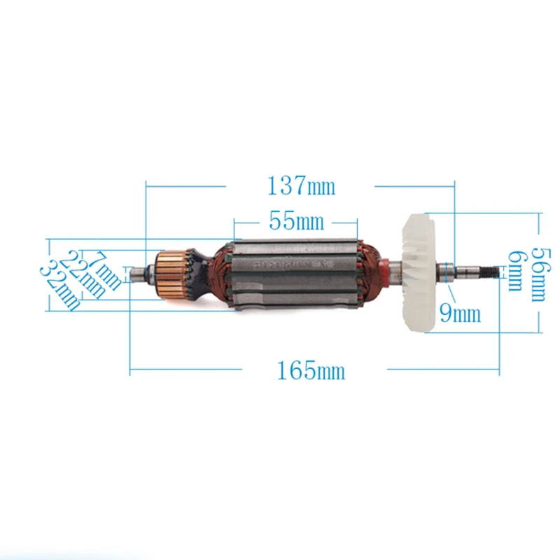 AC220-240V Armature Rotor for MAKITA 518870-8 510107-9 515613-9 9558NB 9556NB 9556HN 9558HN 9557NB 9557HN 9556HNG 9558NBR