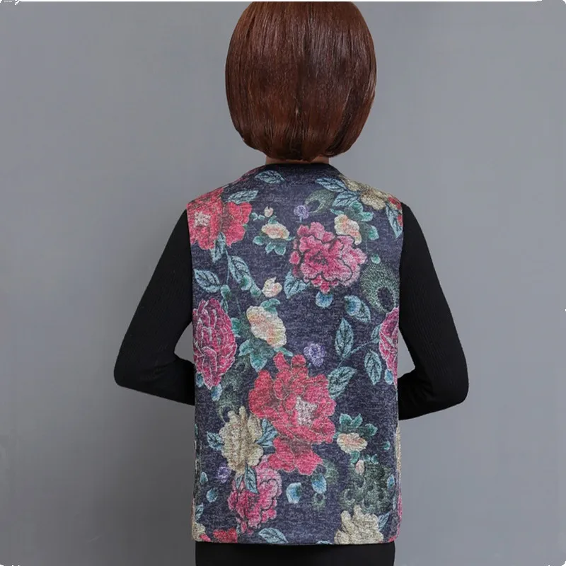 Uhytgf Mouwloos Vest Vrouwen Jas Fashion Print Lente Herfst Vesten Voor Vrouwen Single-Breasted Losse Grote Size Vest 1370