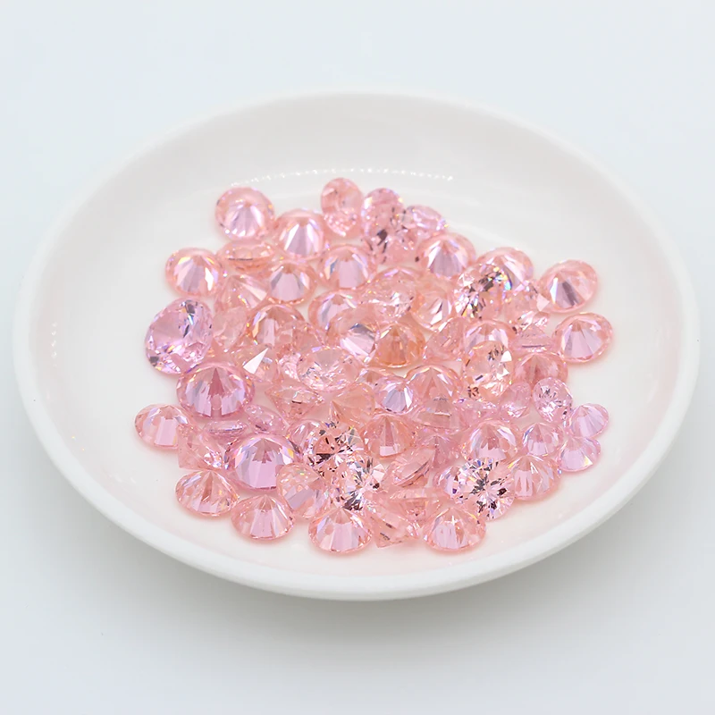 Spark 6mm 8mm 10m AAAAA Grade Cubic Zirconia Stone Multicolor Round Cut Straight 2 Holes Sewing Gem Woman\'s Jewelry Accessories
