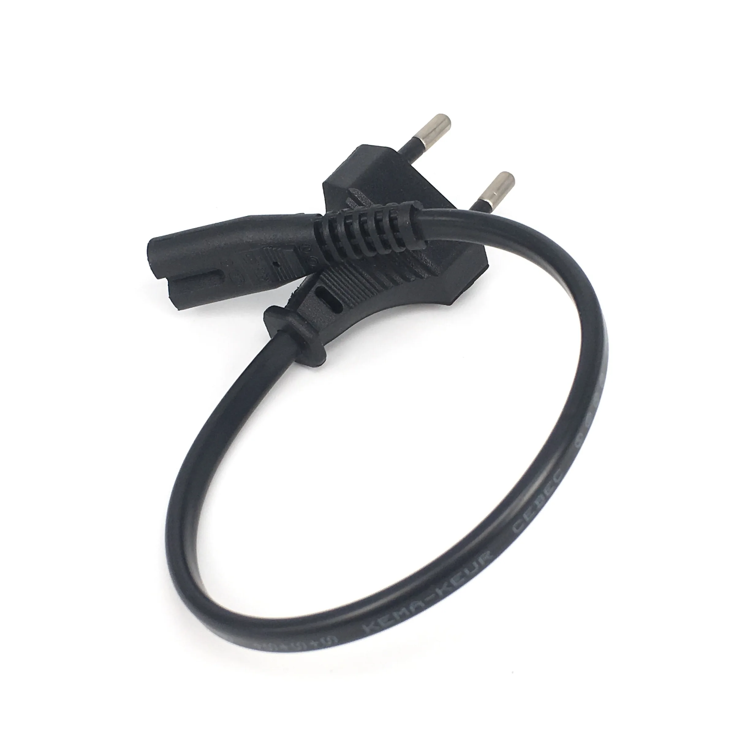 IEC 320 C7 Figure 8 To EU 2 Prong Plug AC Power Cord 30cm/50cm Copper Power Cable 2.5A 250V