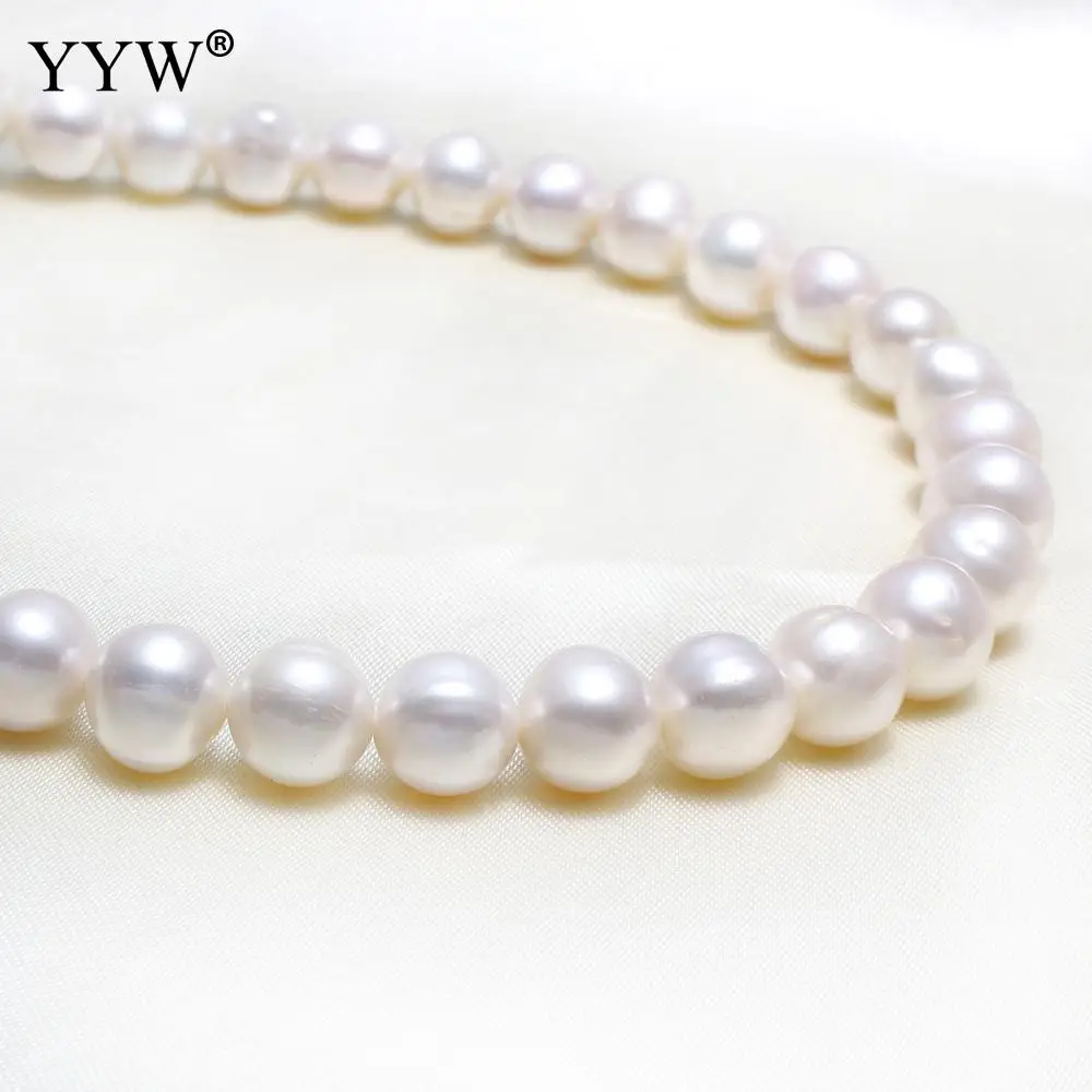 Natural Freshwater Pearl Beads Grade AAA round Shape Punch Loose Beads for DIY Elegant Necklace Bracelet Jewelry Making 11-12mm