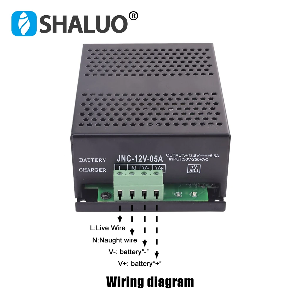 SHALUO 5A 12V 24V Generator Auto Intelligent Battery Charger Adapter Float Charging Circuit Power For Generator Parts